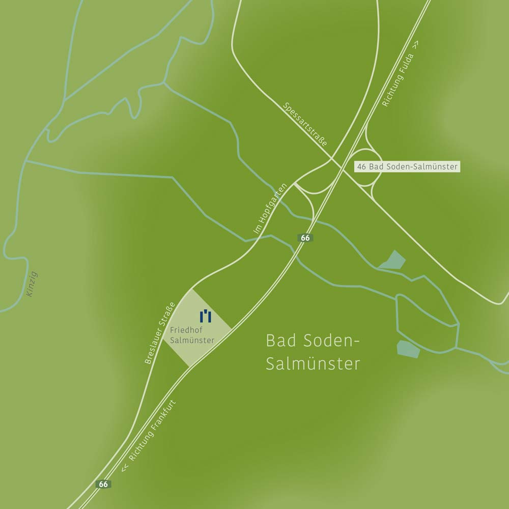 Die Feuerbestattungen Main-Kinzig Lageplan